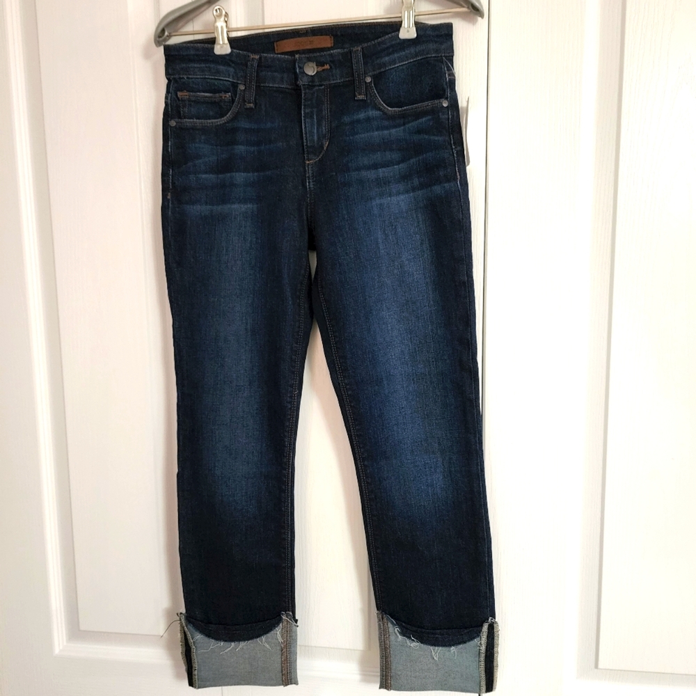 Joe's Jeans, dark wash, Size 25, cuffed & cropped.